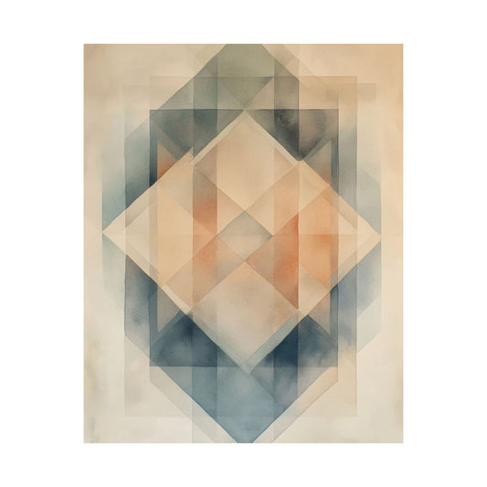 Geometric Watercolor Diamond Poster