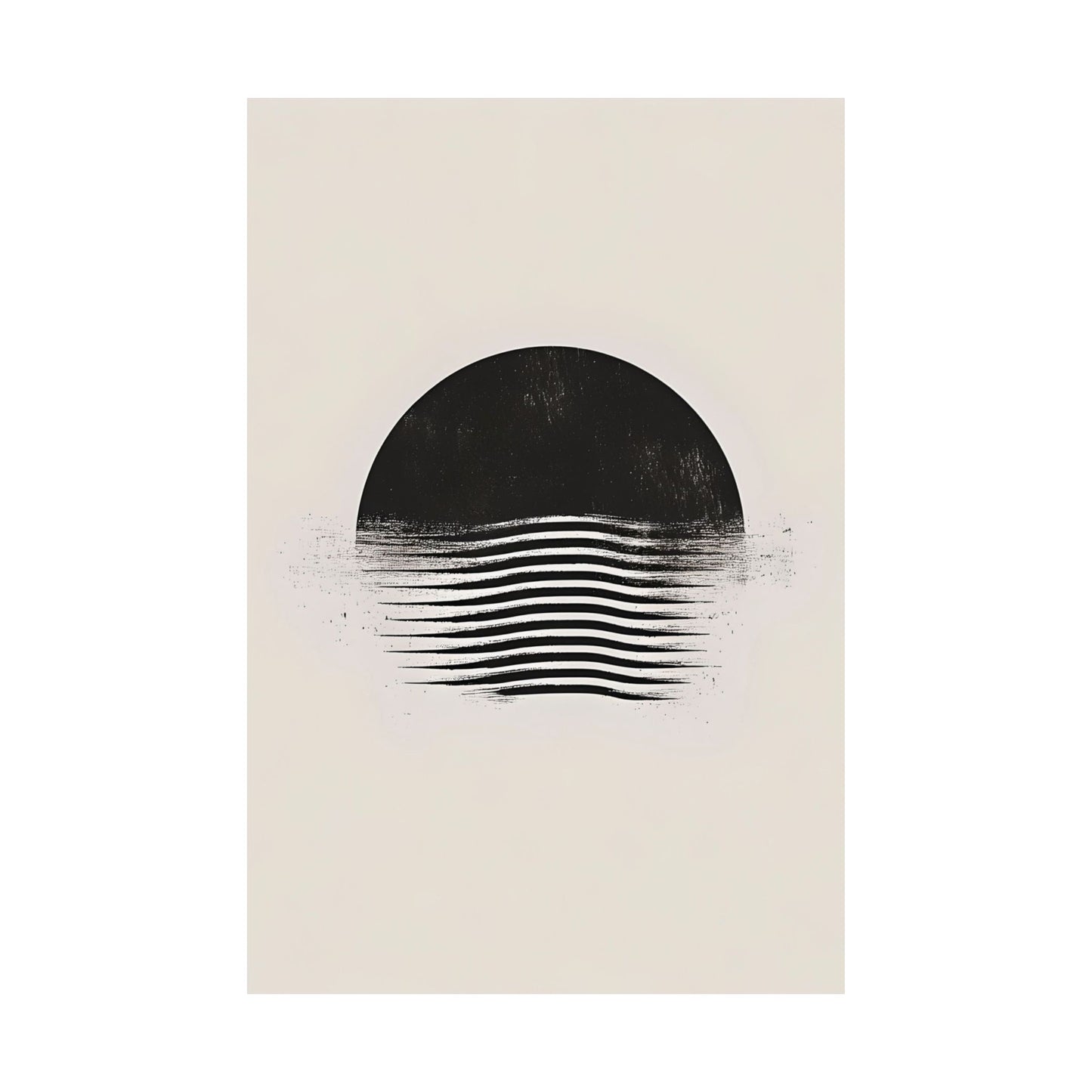 Boho Monochrome Eclipse Printed Poster