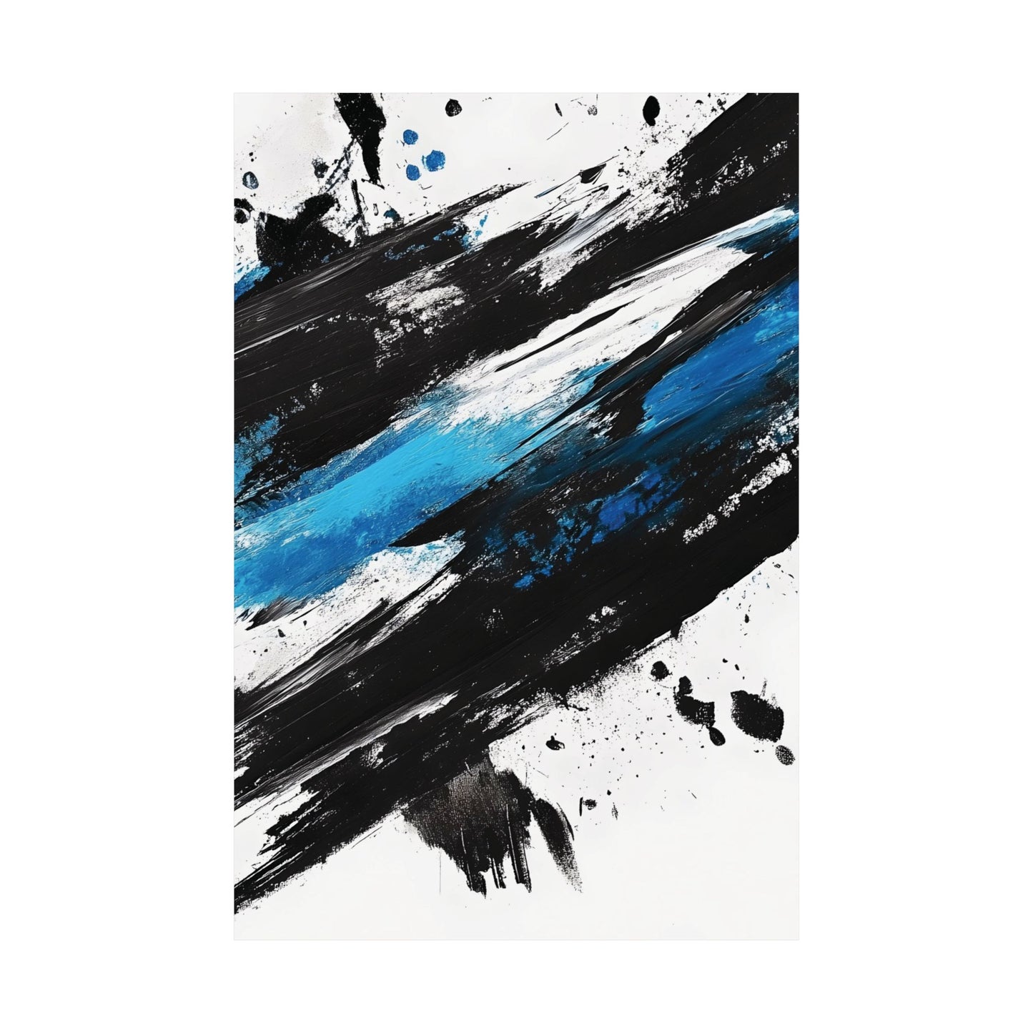 Electric Blue Motion Printed Poster