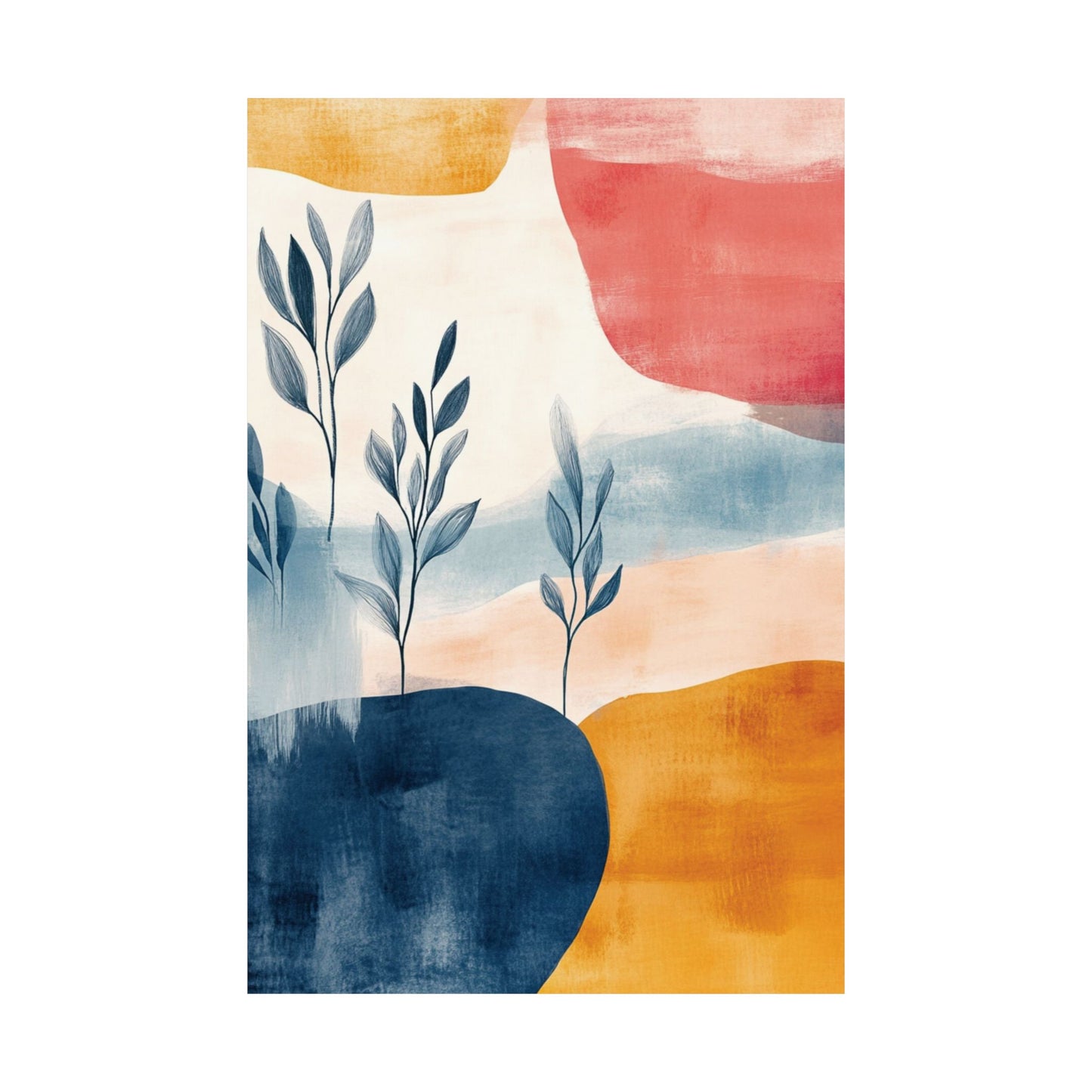 Vibrant Botanical Shapes Poster