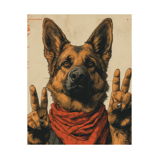 Peace Pup Printed Poster