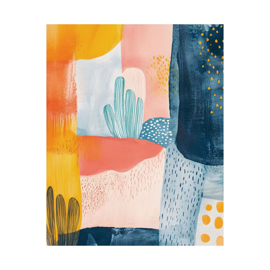 Colorful Terracotta Desert Poster