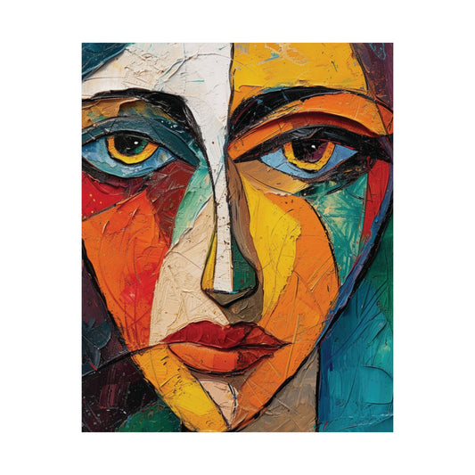 Abstract Woman Portrait Printed Poster