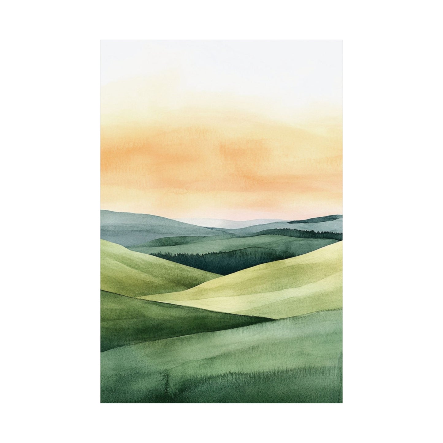 Soft Sunrise Mountain Poster