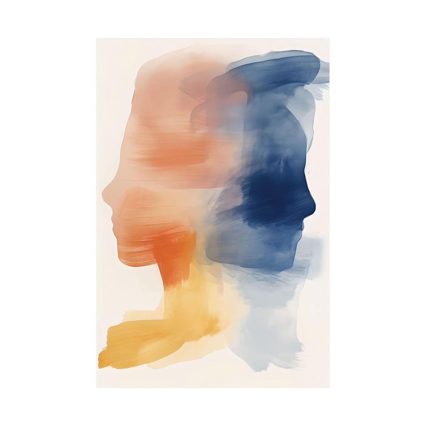 Dual Silhouette Watercolor Poster