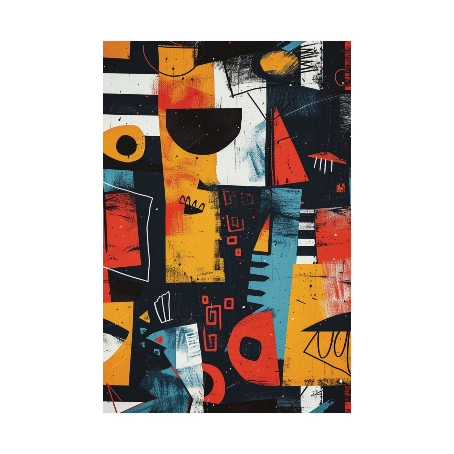 Retro Geometry Abstract Printed Poster