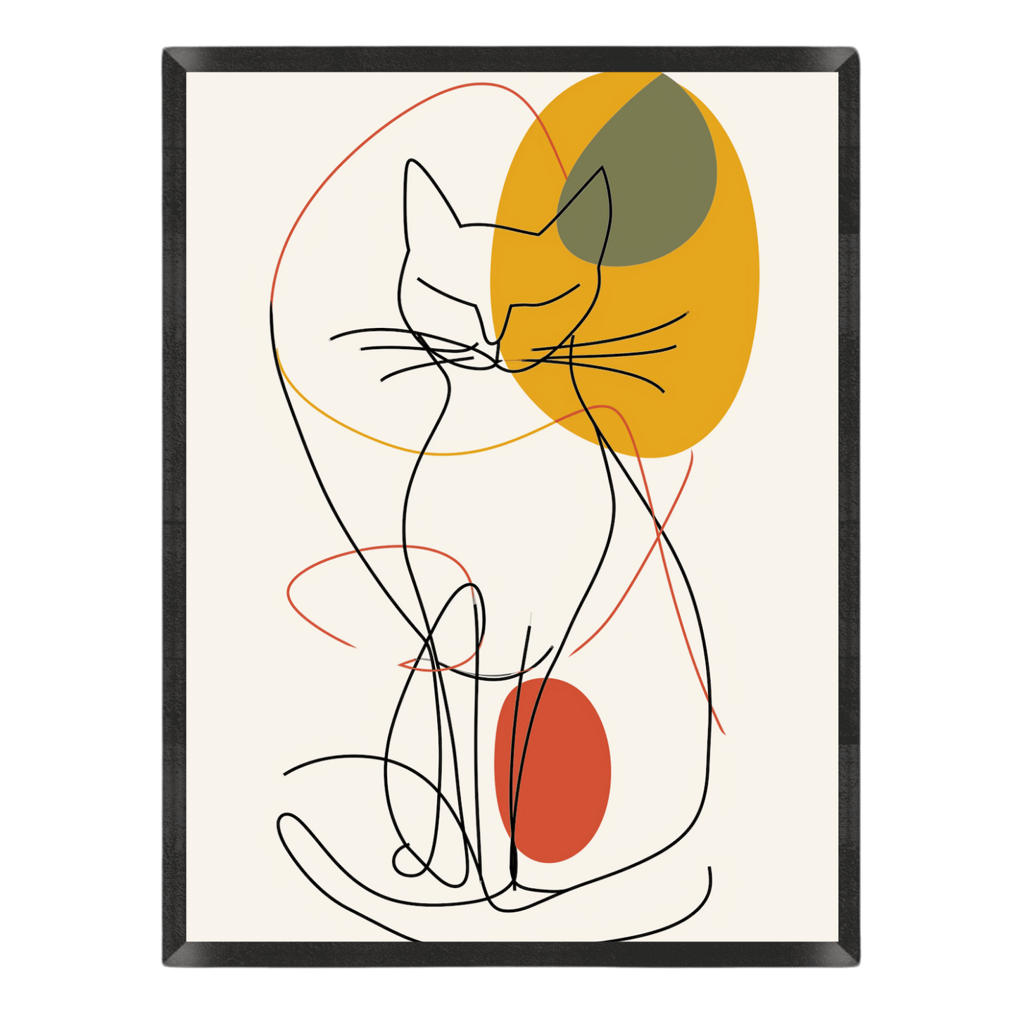 Abstract Cat in Autumn Tones