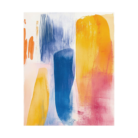 Primary Color Block Decor Poster