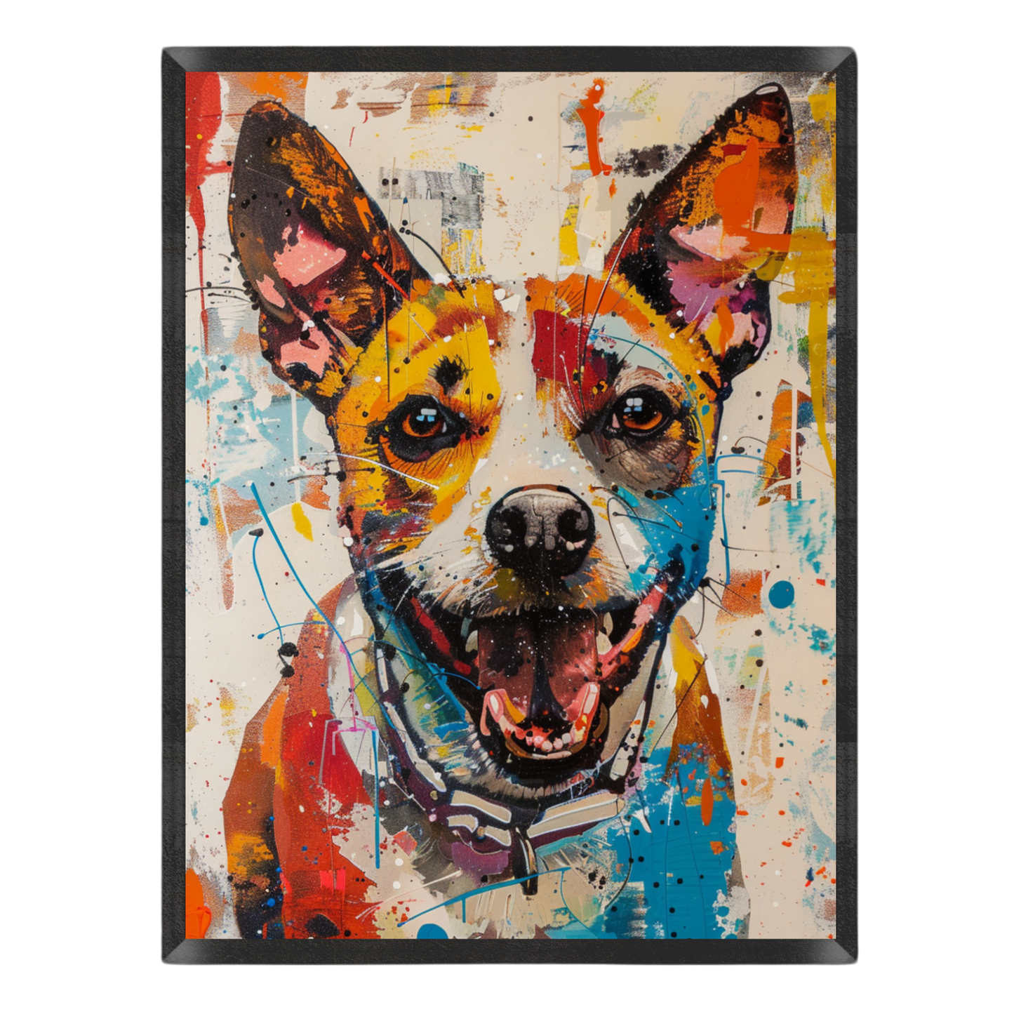 Colorful Happy Dog Poster