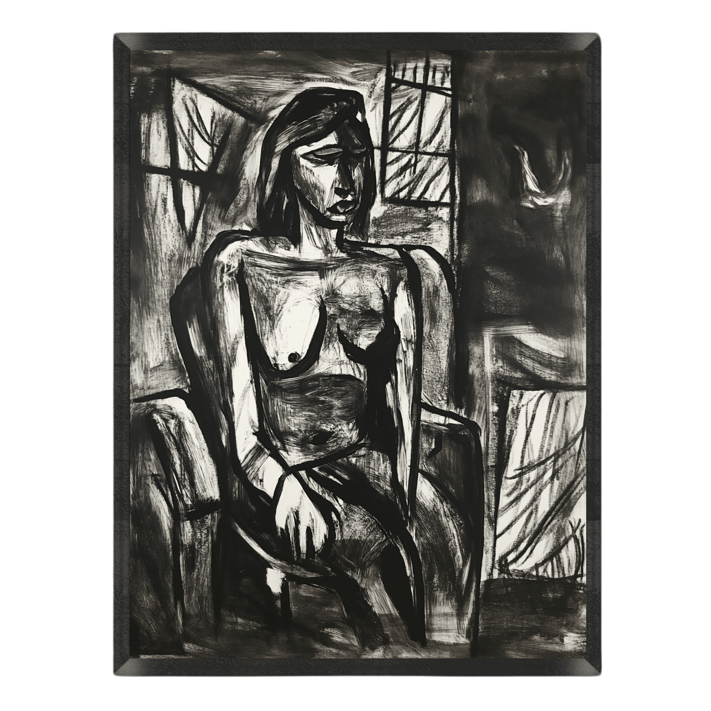 Seated Woman Expression