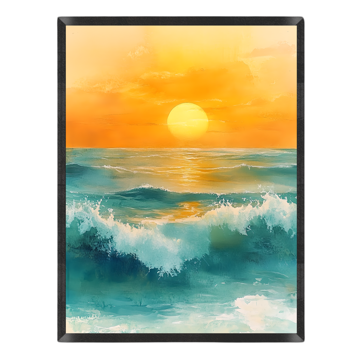 Waves of Golden Hour Poster