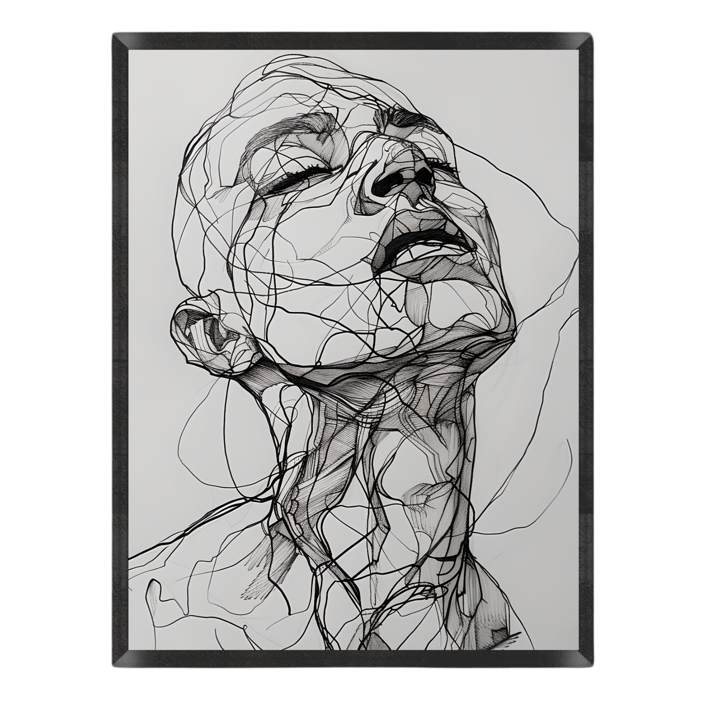 Monochrome Expression Art Poster