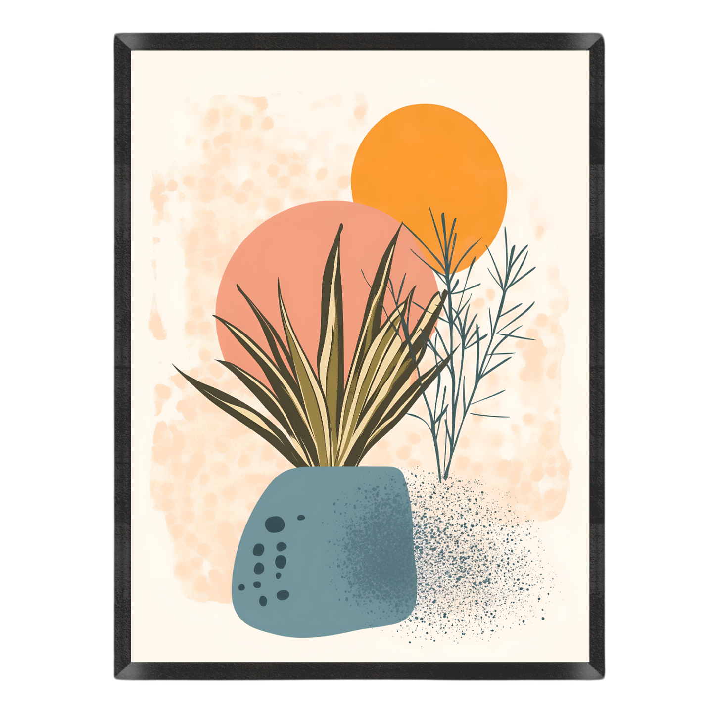 Boho Botanical Circles Poster