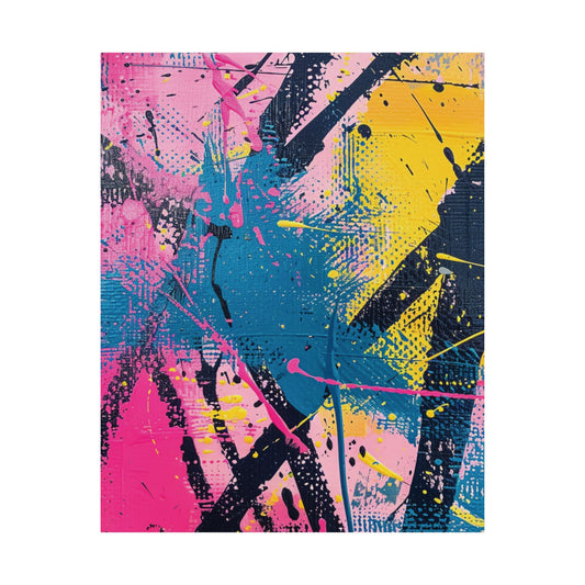 Neon Burst Printed Poster
