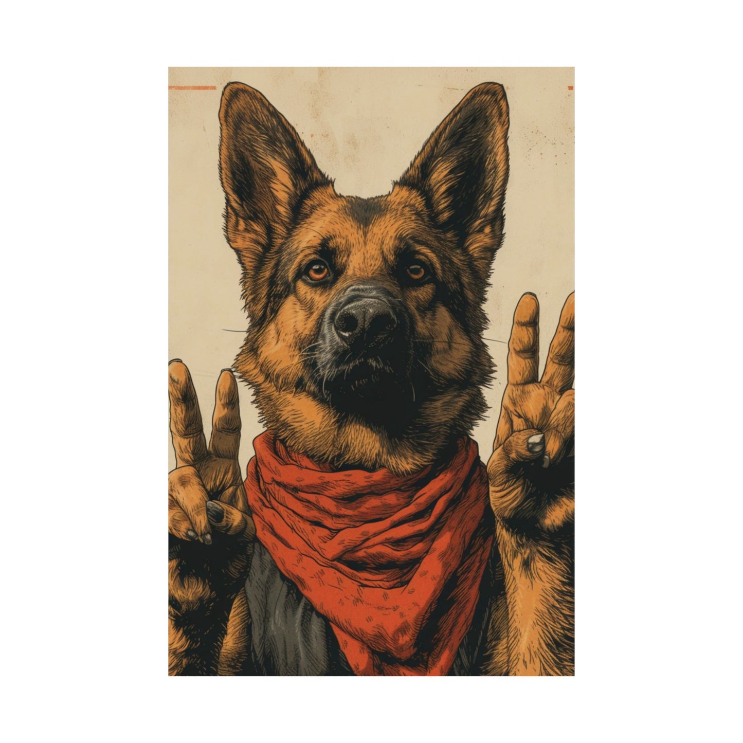 Peace Pup Printed Poster