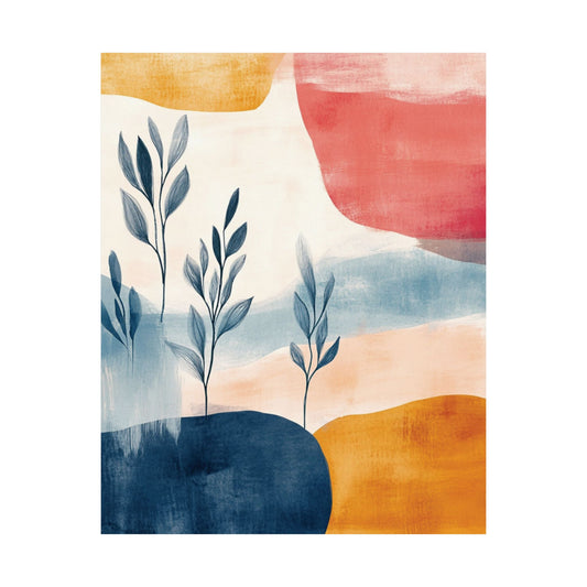 Vibrant Botanical Shapes Poster