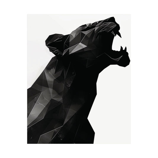 Shadow Panther Geometry Printed Poster