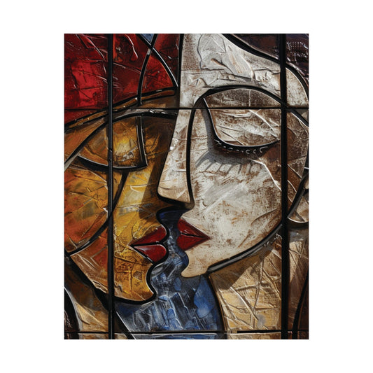 Abstract Kiss Printed Poster