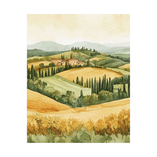 Golden Italian Countryside Poster
