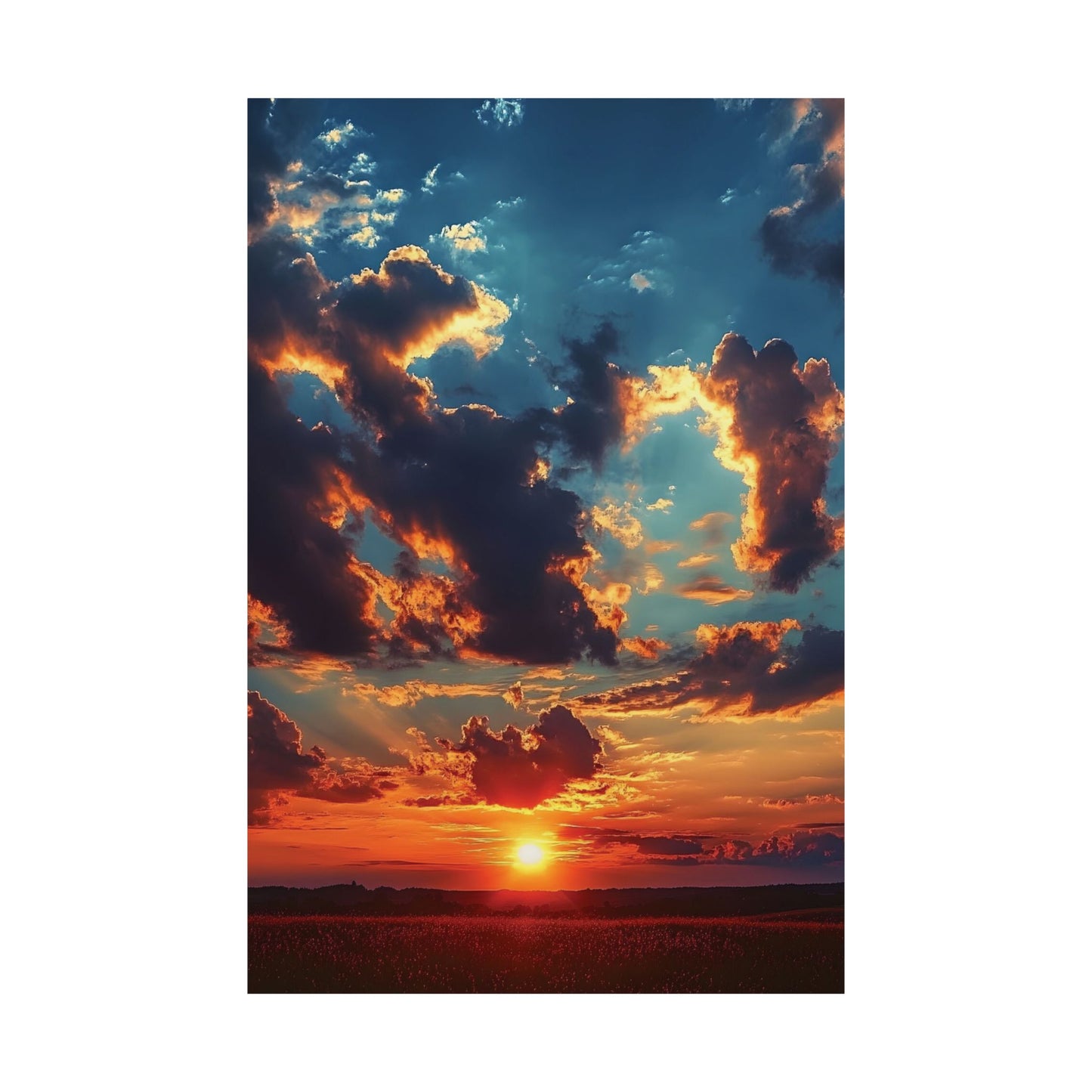 Dramatic Sunset Sky Printed Poster