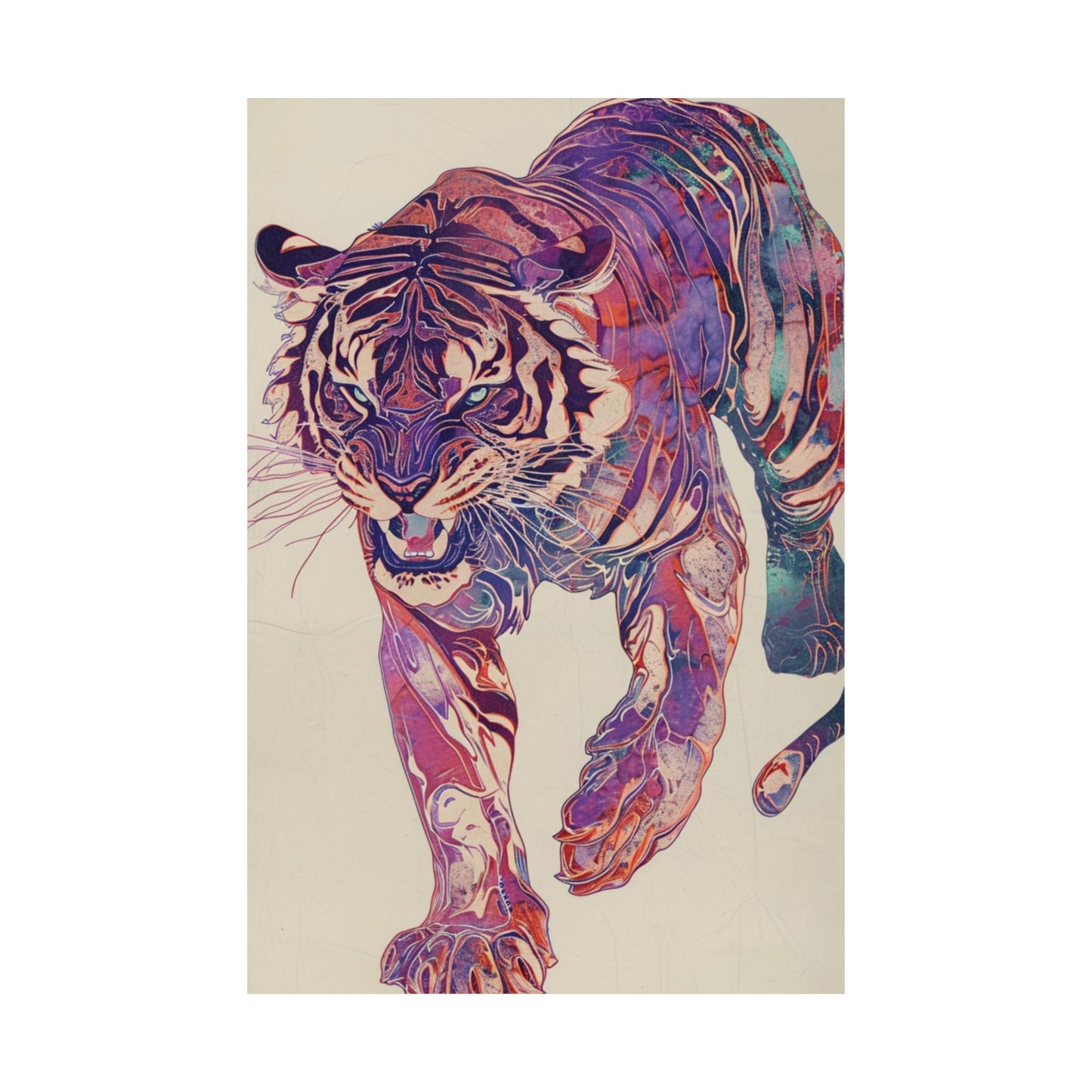 Neon Jungle Majesty Printed Poster