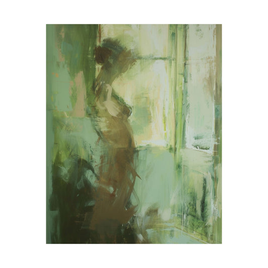 Abstract Woman by Window Printed Poster