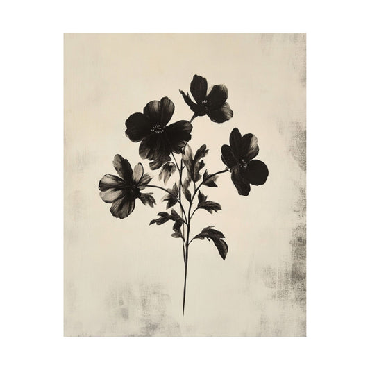Vintage Dark Floral Poster