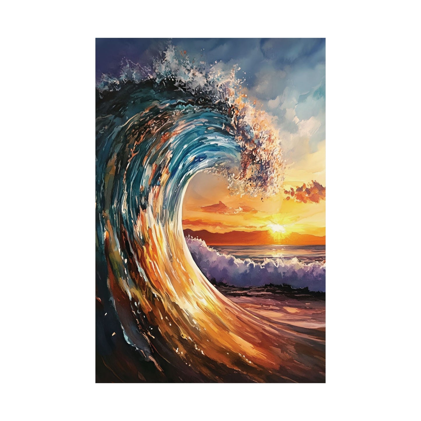 Majestic Sea Surge Printed Poster