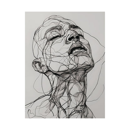 Monochrome Expression Art Poster