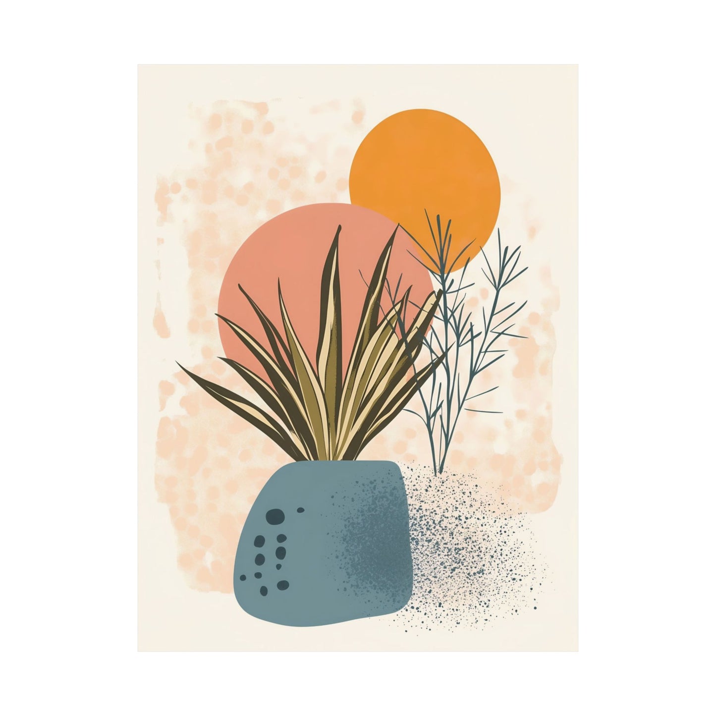 Boho Botanical Circles Printed Poster