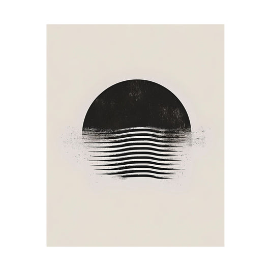 Boho Monochrome Eclipse Printed Poster