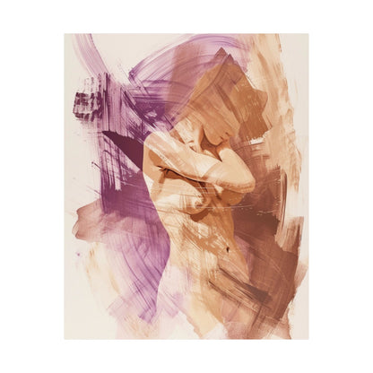 Violet Whisper Abstract Woman Poster