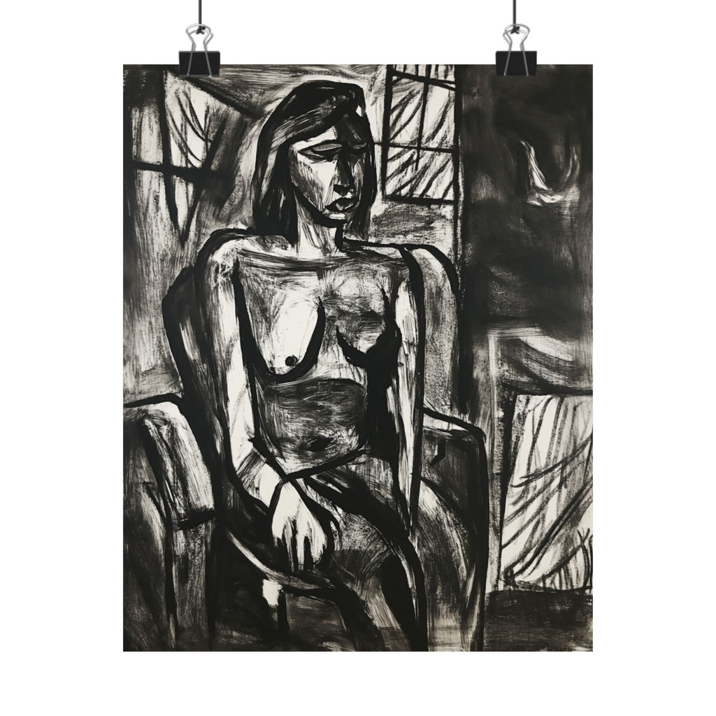 Copy of Artistic Matte Vertical Posters - Modern Abstract Female Figure