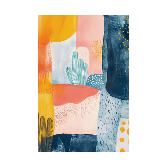 254: Colorful Terracotta Desert Wall Art Poster