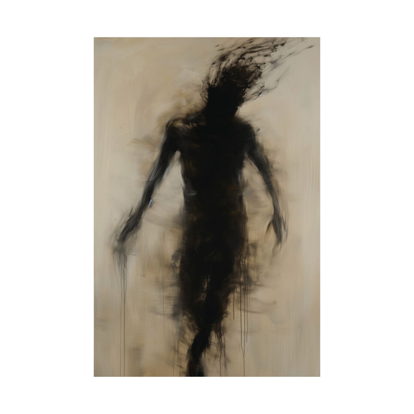 Fading Silhouette Abstract Printed Poster