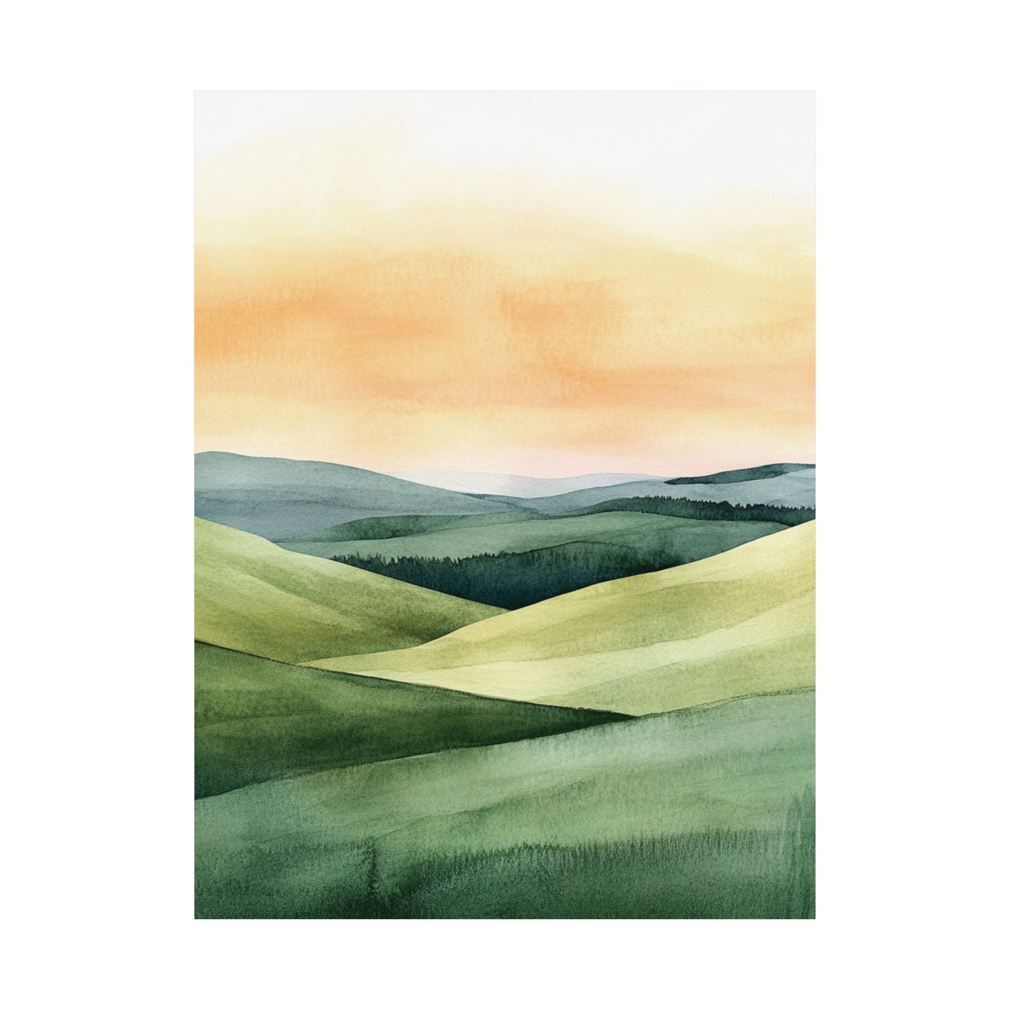 Soft Sunrise Mountain Poster