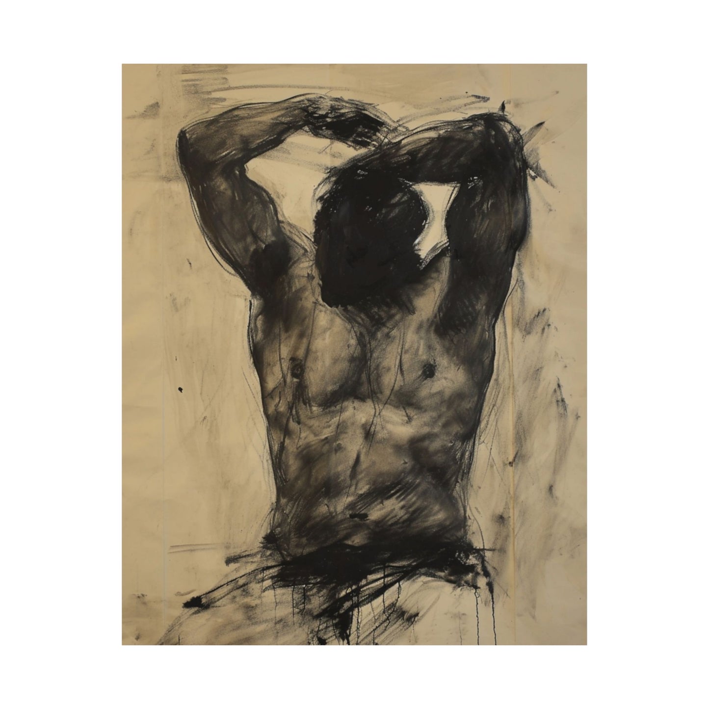 Charcoal Form Printed Poster