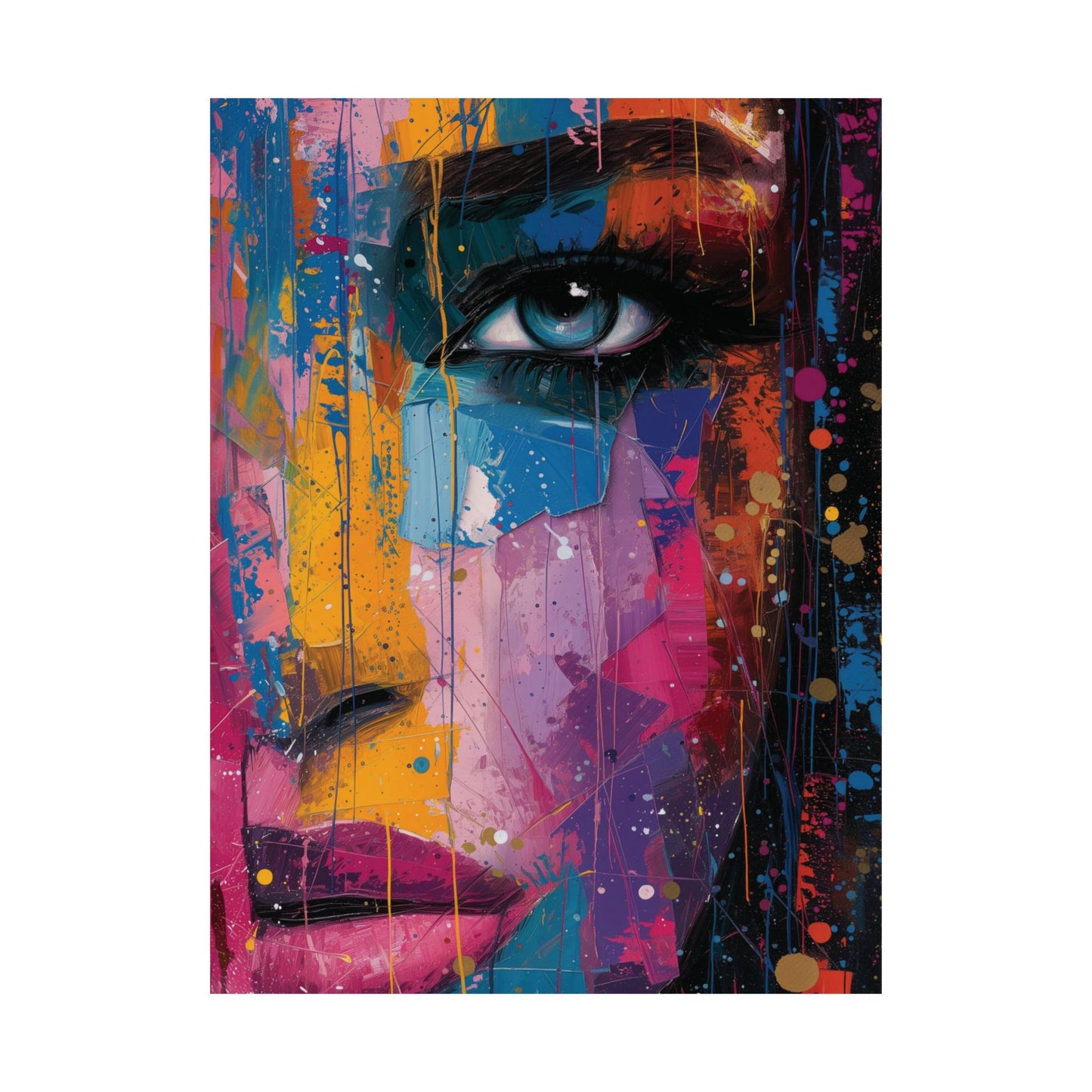 Fragmented Gaze Printed Poster