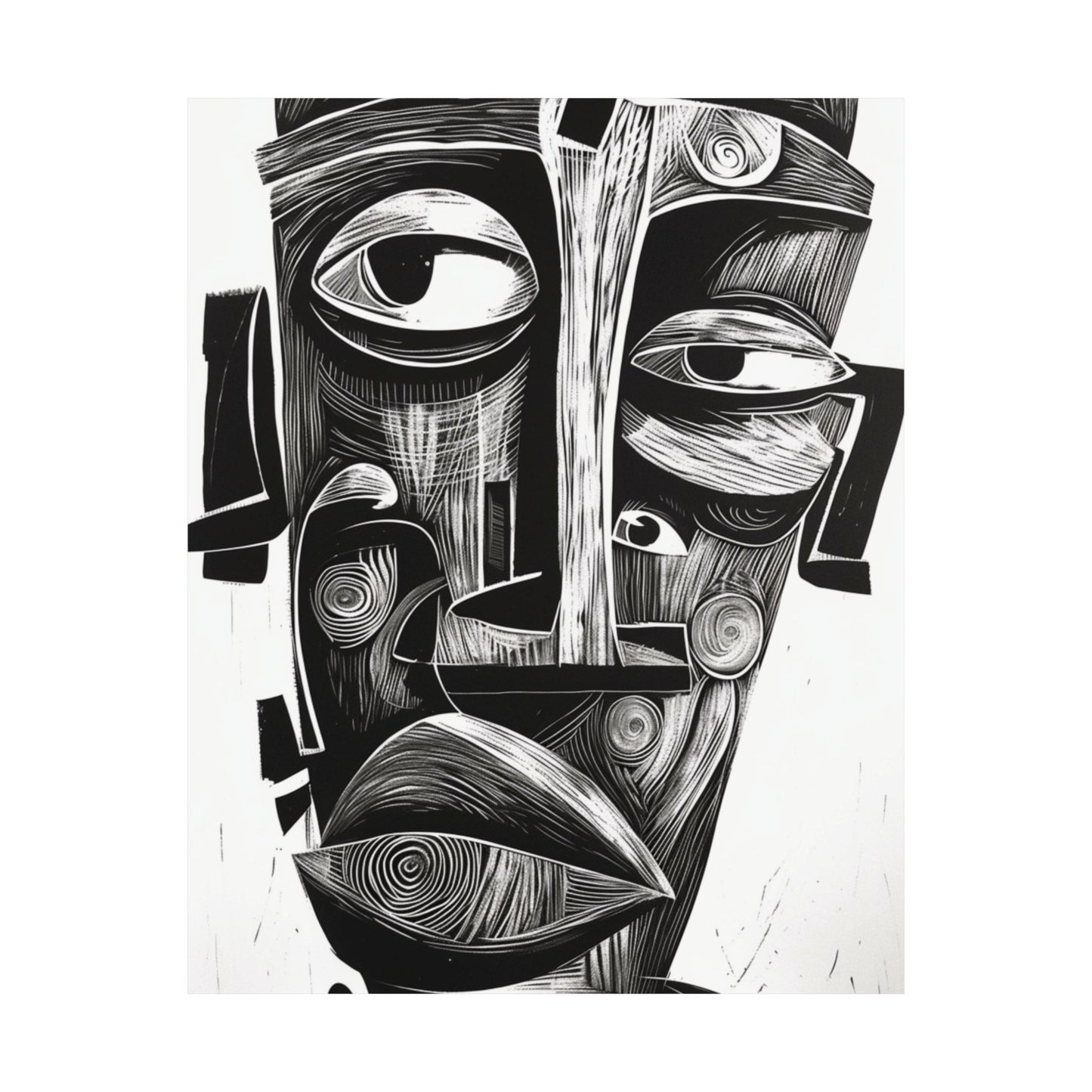 20: Abstract Cubist Printed Poster