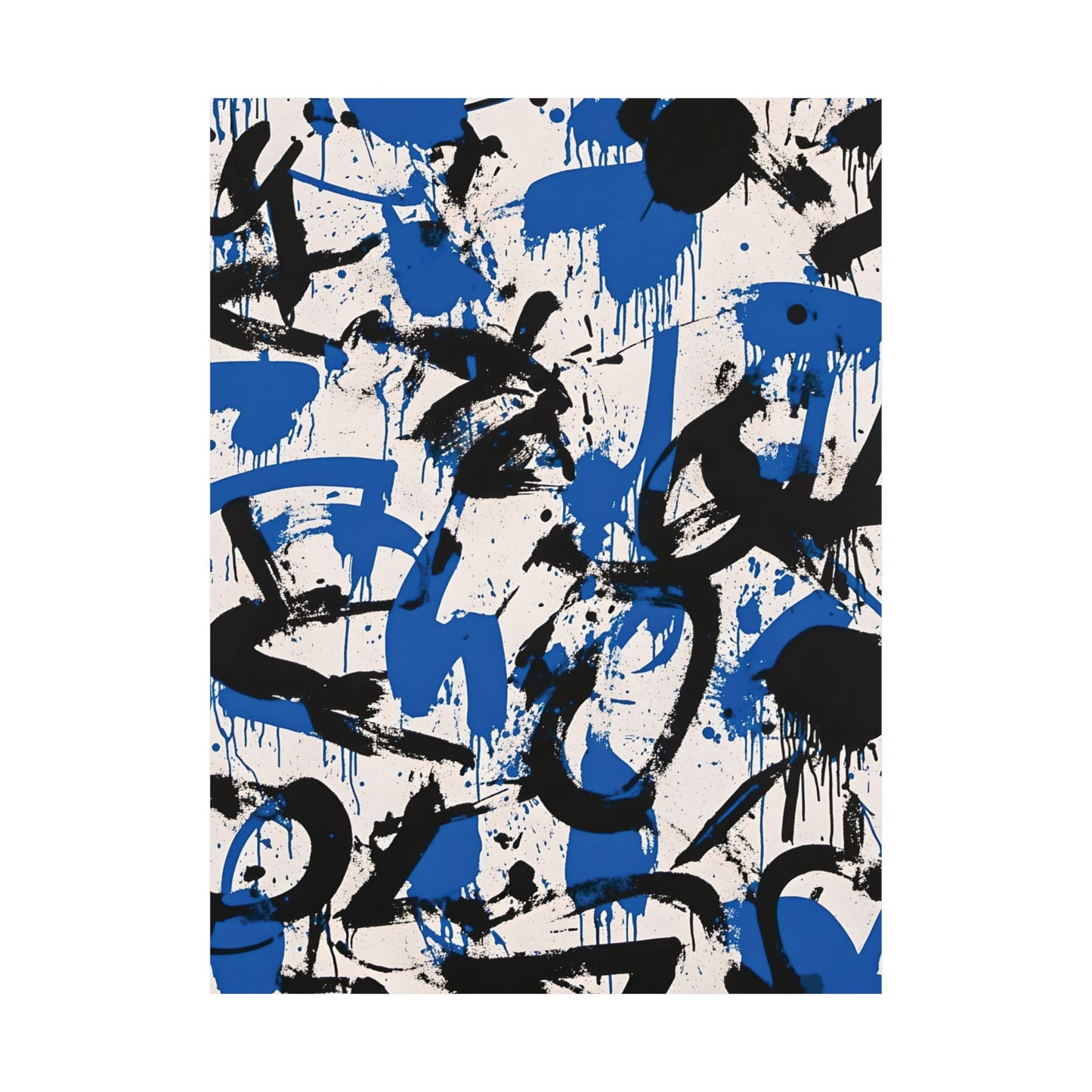 Chaos Paint Strokes Printed Poster