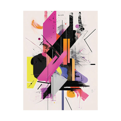 Vibrant Cyberpunk Shapes Poster