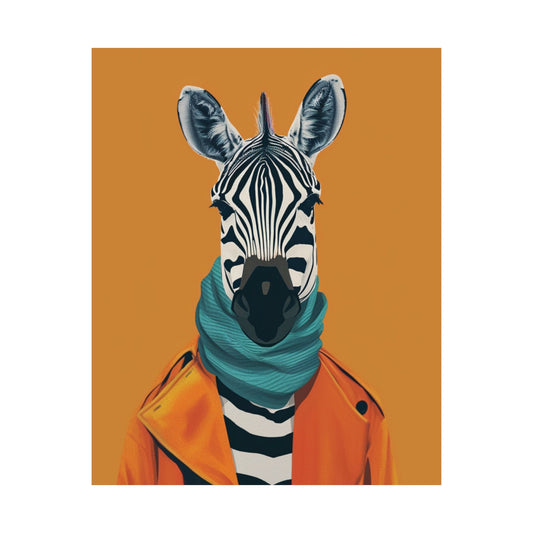 Urban Zebra Printed Poster