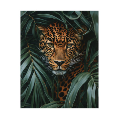 Leopard in Jungle Foliage Poster