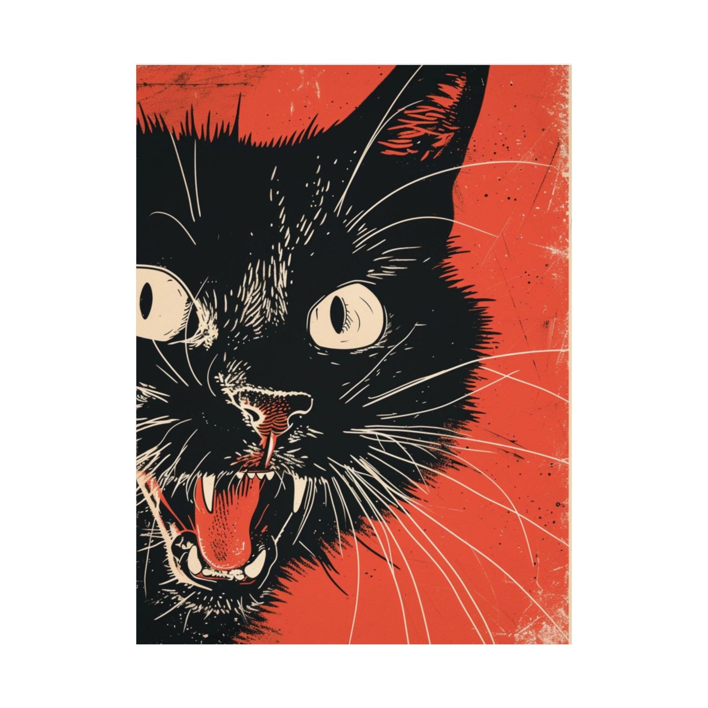 Wild Cat Roar Printed Poster