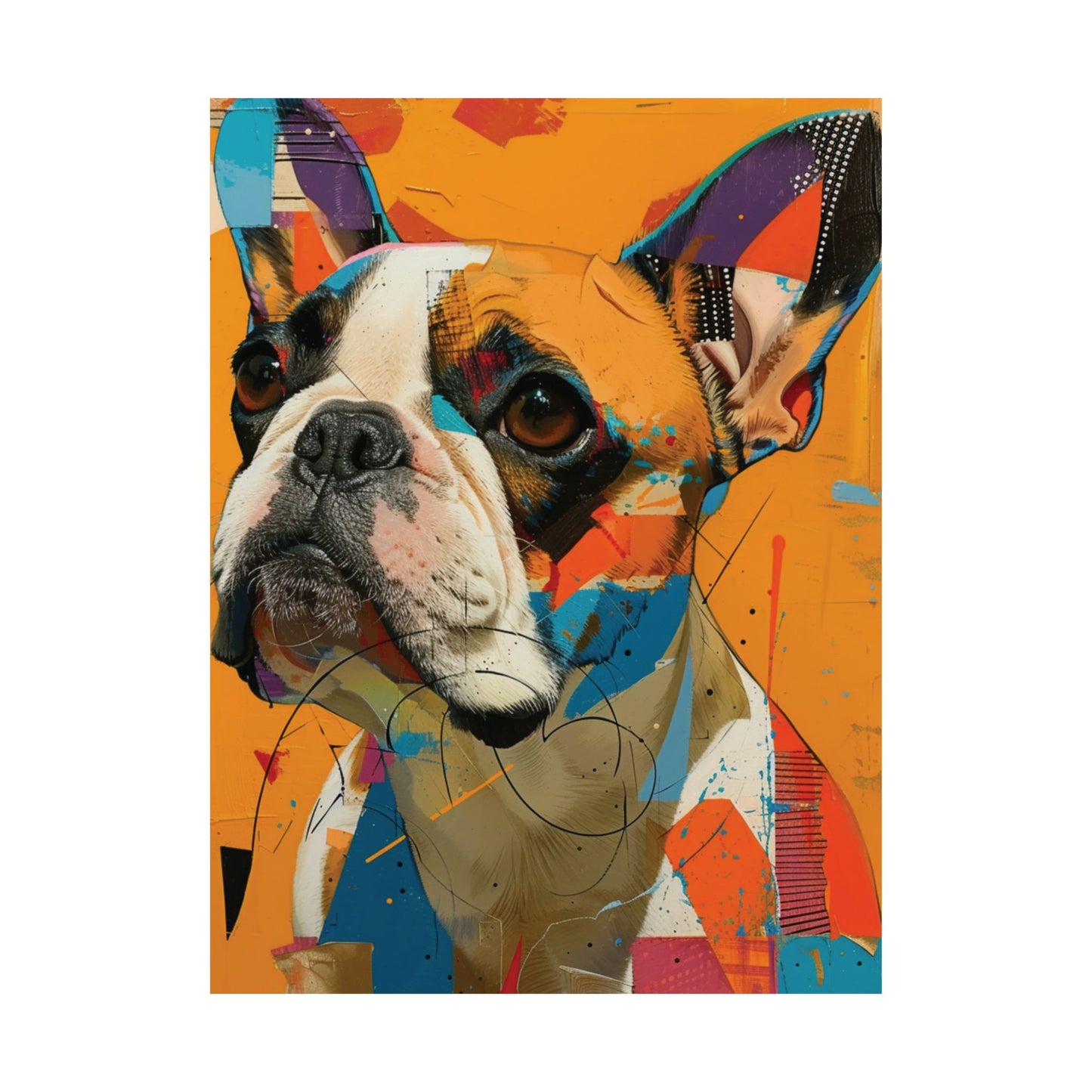 19: French Bulldog Pop Art Printed Poster