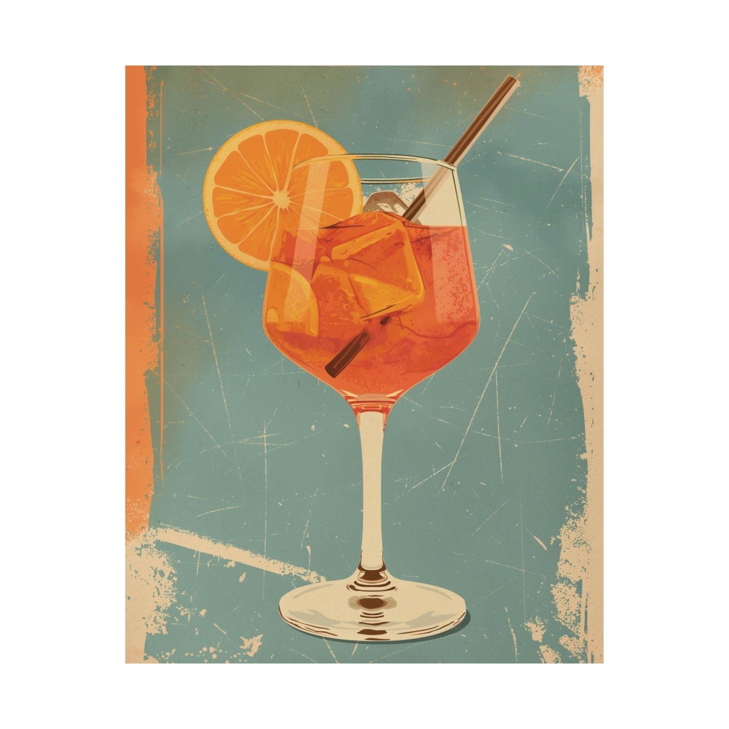 Vintage Aperol Spritz Printed Poster