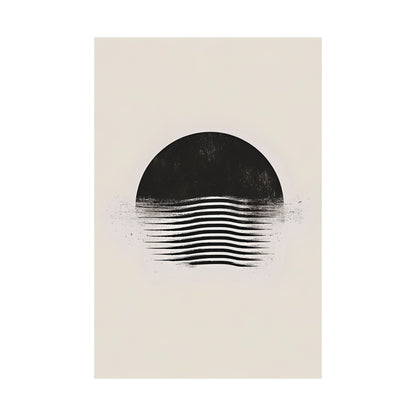 Boho Monochrome Eclipse Poster