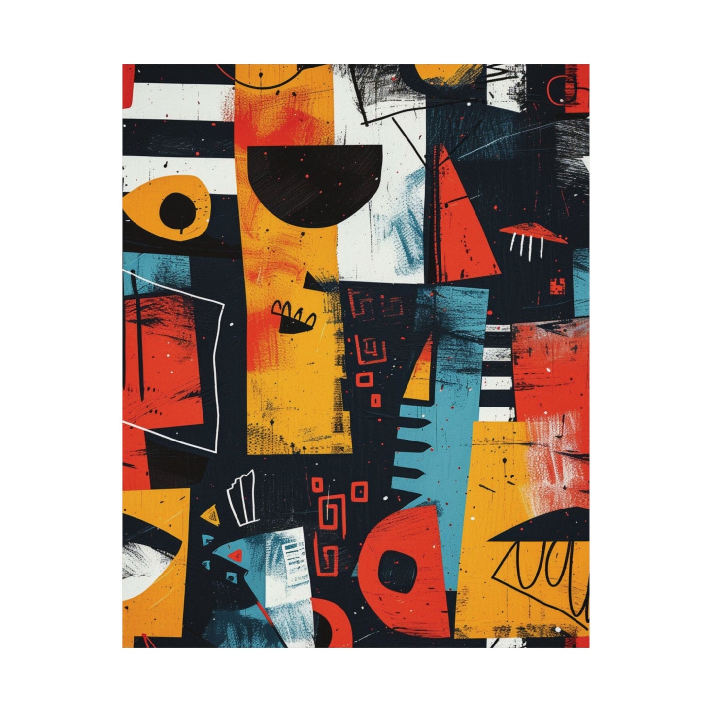 25: Retro Geometry Abstract Printed Poster