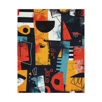 Retro Geometry Abstract Poster