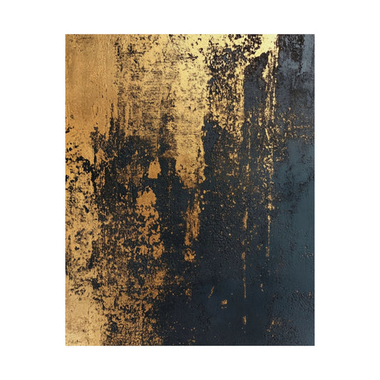 Abstract Weathered Gold Poster